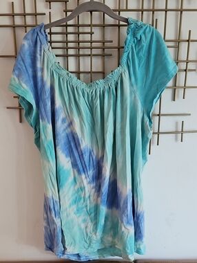 3X Tie-Dye Scoop Top